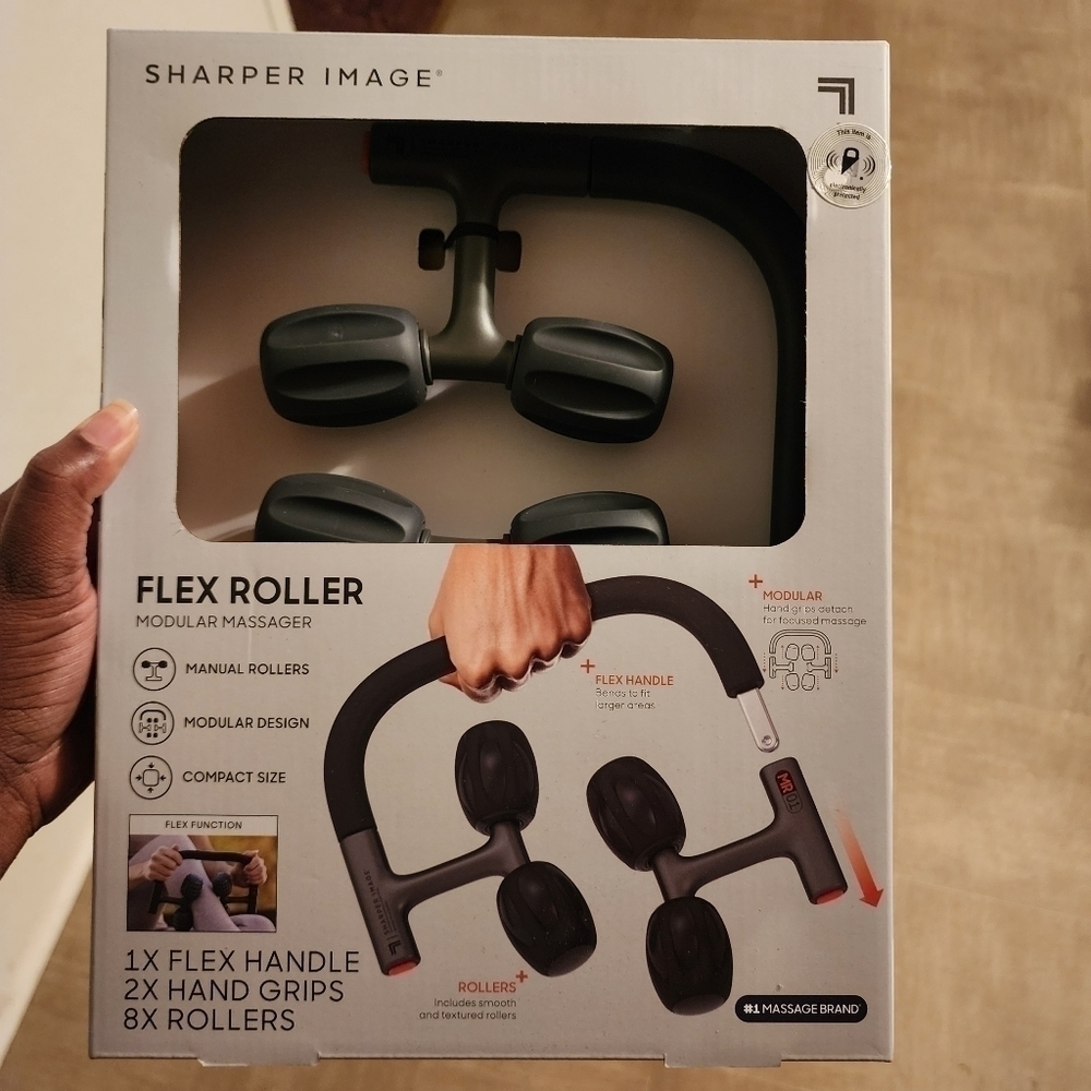 Sharper Image Flex Roller, Modular Massager - 8 Rollers NEW